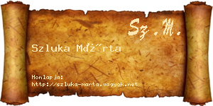 Szluka Márta névjegykártya